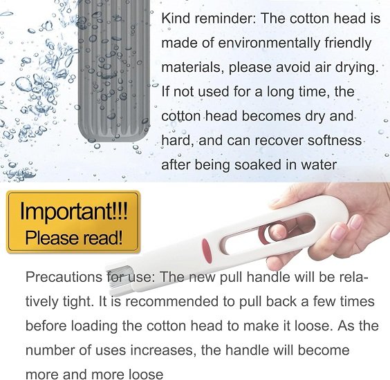 Mini Mop Portable Self-Squeeze Small Mop, Hand Free Automatic Cleaning mop