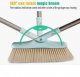 Broom and dustpan set with 180 degree swivel head, windproof dustpan comfort handle, sturdy stainless steel
