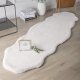 Super Soft Faux Rabbit Fur Rug, Bedroom Floor Sofa Living Room Area Rug, White 2 x 6 Feet