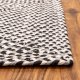 Tricolor Woven Cotton Rug - Buffalo Check Black, White, Gray 2' X 3' Rectangle