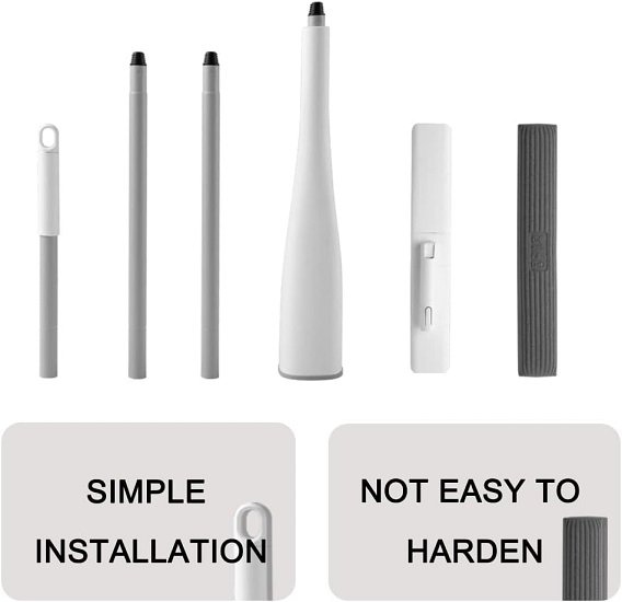 4-in-1 folding 180 degree self-twisting mop squeeze roller sponge mop with floor scrubbing mop